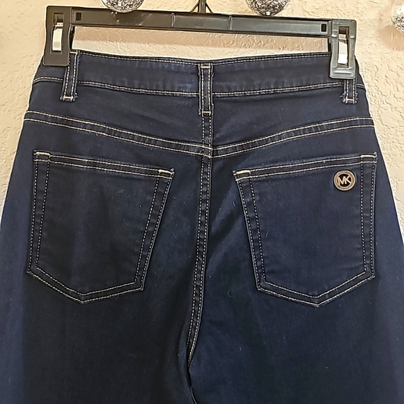 Excellent - Michael Michael Kors Dark Blue Jeans with MK Logo size 4 - Picture 6 of 7